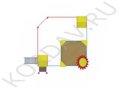 Песочный дворик поле с горкой МАФ 8.401 (3)