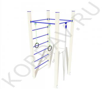 С турником лестницей канатом и кольцами СК 6.501 (0)
