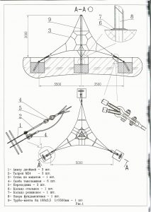 Канатная площадка синий канат КП 5 (2)