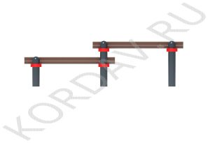 Скамейка двухуровневая (89 труба) СТ 1.943 (1)
